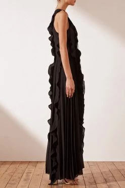 Shona Joy Julieta Pleated Maxi Dress