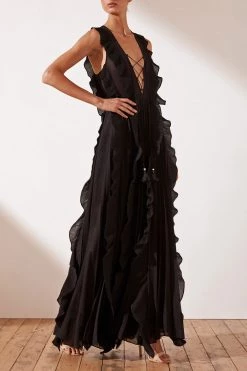 Shona Joy Julieta Pleated Maxi Dress