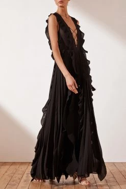 Shona Joy Julieta Pleated Maxi Dress