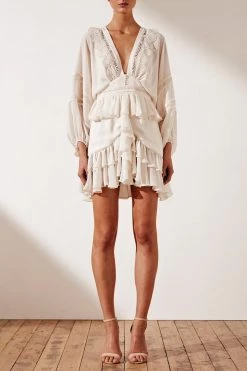 Shona Joy Rafaella Plunge Frill Mini