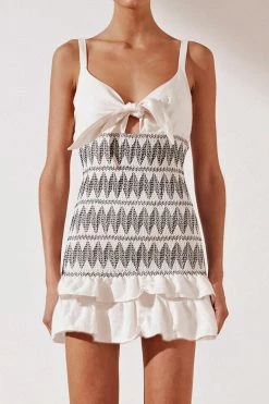 Shona Joy Santania Tie Front Mini Dress