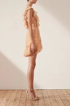Shona Joy Siena Ruffle Wrap Mini Dress