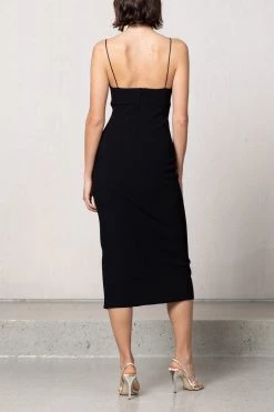 Bec And Bridge Lea Split Midi Dress Black