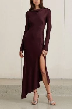 Bec And Bridge Caroline Midi Dress Plum