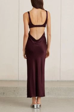 Bec And Bridge Caroline Cut Out Dress Plum