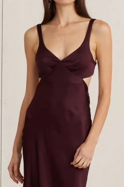 Bec And Bridge Caroline Cut Out Dress Plum