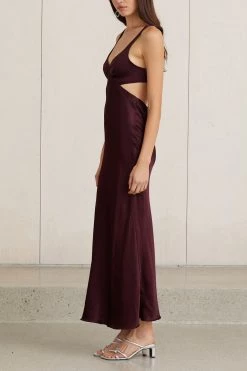 Bec And Bridge Caroline Cut Out Dress Plum