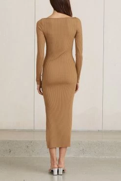 Bec And Bridge Iman Midi Dress Caramel